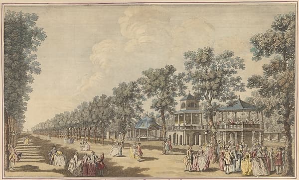 Vauxhall Illustrated: Scrapbook of miscellaneous British 18th and 19th century prints, including Vauxhall Gardens