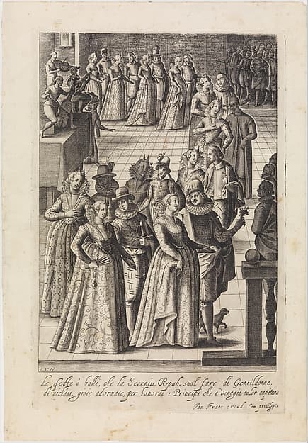 Le feste o balli from Habiti d'huomeni et donne Venetiane