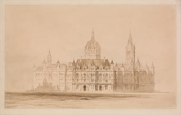 Competition Drawing for the Manchester Town Hall