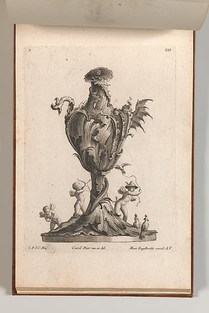 Design for a large Vase or Ewer representing 'Air', Plate 2 from: 'Neu inventierte Vasi auf die neueste manier'