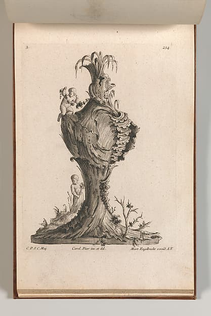 Design for a large Vase representing 'Earth', Plate 3 from: 'Neu inventierte Vasi auf die neueste manier'