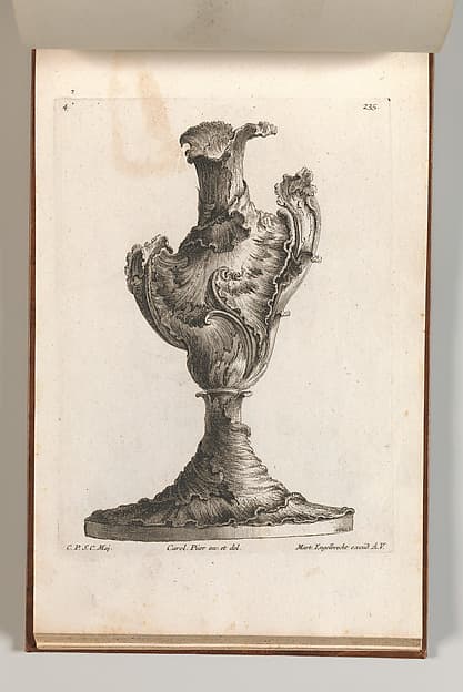 Design for a large Asymmetrical Vase, Plate 4 from: 'Neu inventierte Vasi auf die neueste manier'