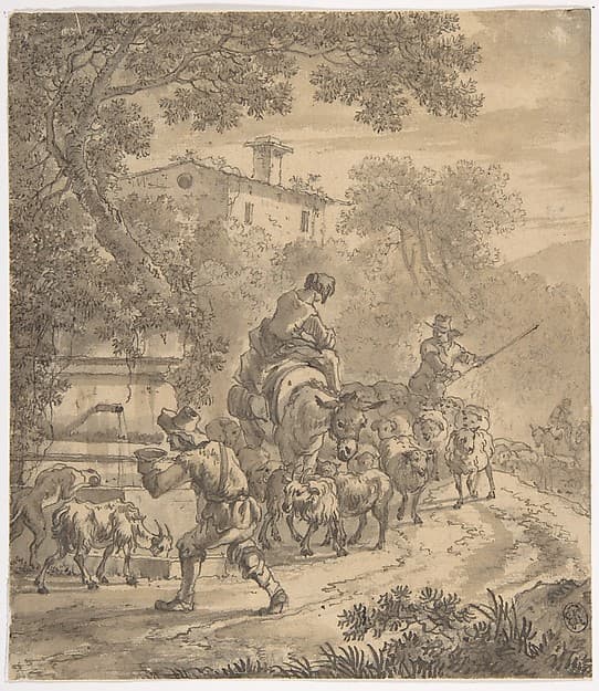 Landscape with Shepherds and their Flock