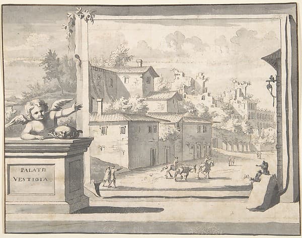 View of the Ruins of the Palatine Hill