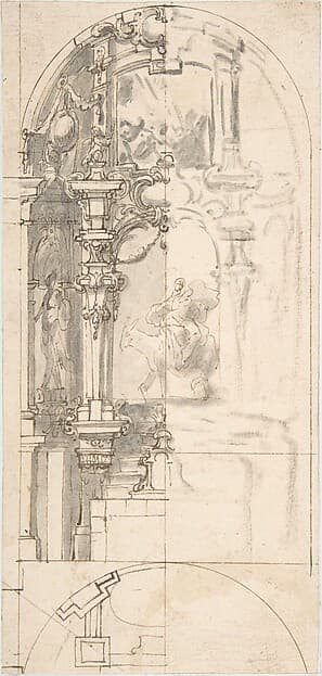 Design for a Chapel with Flight into Egypt as Altarpiece
