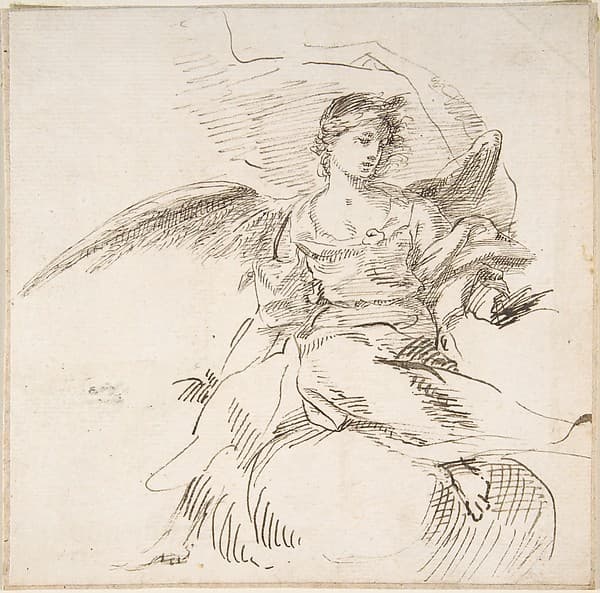 Angel Seated on Clouds