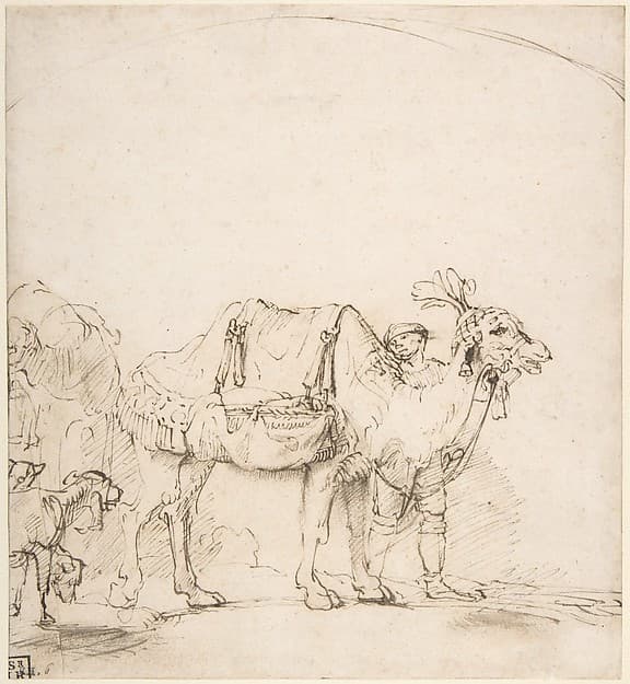 Man Leading a Camel