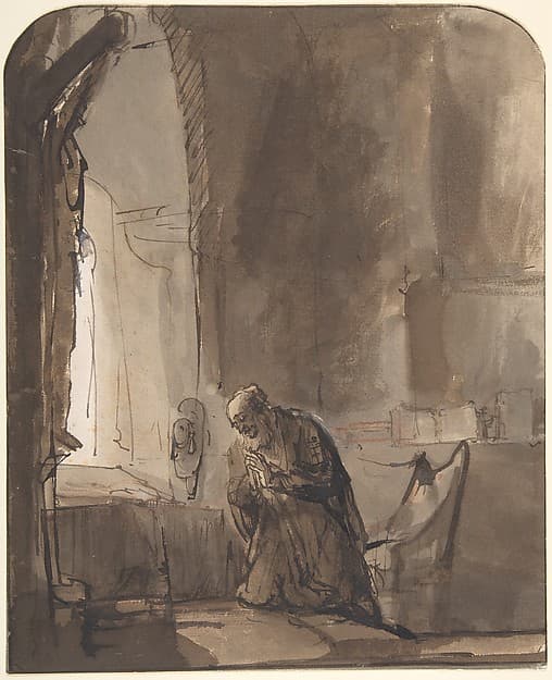 Saint Jerome Praying in His Study