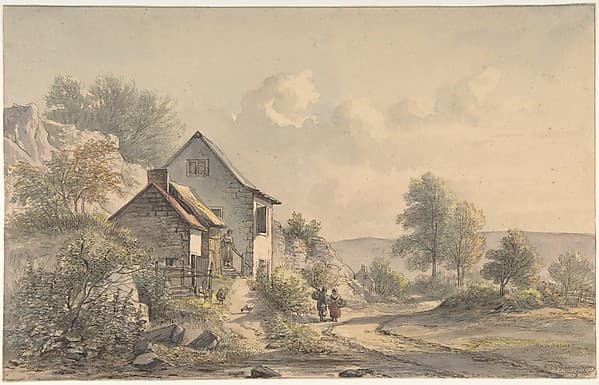 Village Scene with Figures
