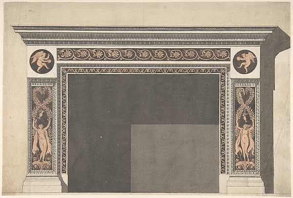 Design for a Chimney Piece in the Pompeian Style
