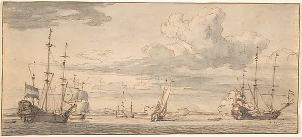 Dutch Ships in a Bay