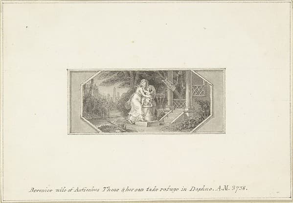 Berenice, wife of Antiochus Theos, and her son take refuge in Daphne