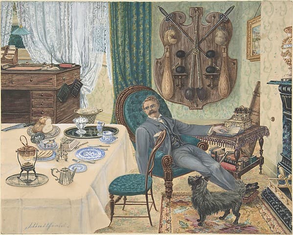 A Bachelor in His Study (The Sportsman's Breakfast)
