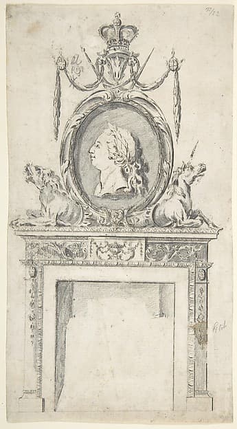 Design for a Chimneypiece, Incorporating a Portrait of George III