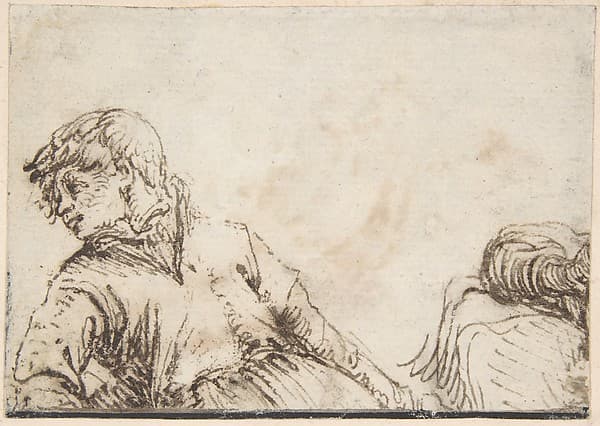 Study of a Youth with his Head Turned to the Left and Leaning on his Right Elbow