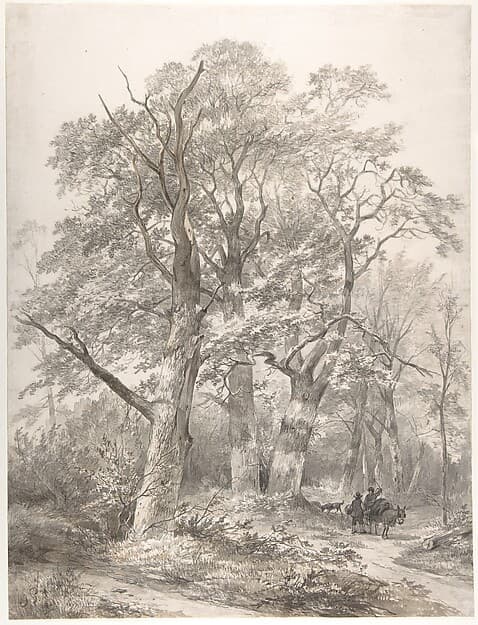 A Forest with Two Men Conversing