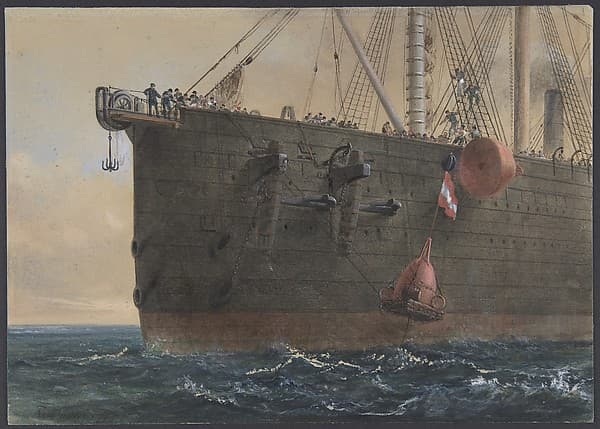 In the Bows of the Great Eastern: The Cable Broken and Lost, Preparing to Grapple, August 2nd, 1865