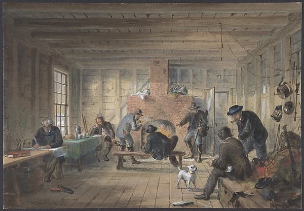 Telegraph House, Trinity Bay, Newfoundland: Interior View of the Mess Room, 1858