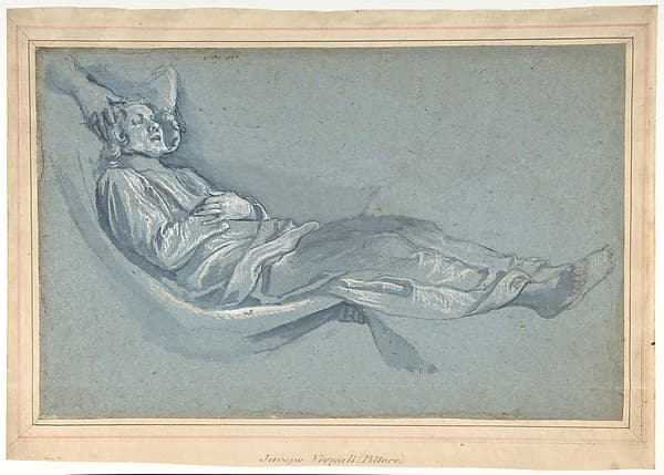 Study for a Male Figure Lowered into a Grave (recto); Kneeling Female Figure in Profile to Left (verso)