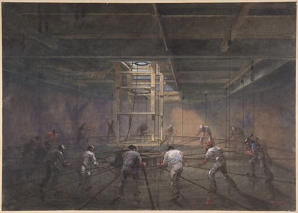 View of the Interior of One of the Tanks on Board the Great Eastern