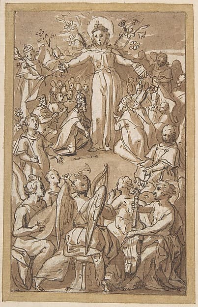 The Virgin Surrounded by Angels and Representatives of Secular and Ecclesiastical Authorities