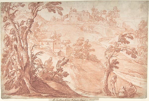 Hilly Landscape with Three Figures