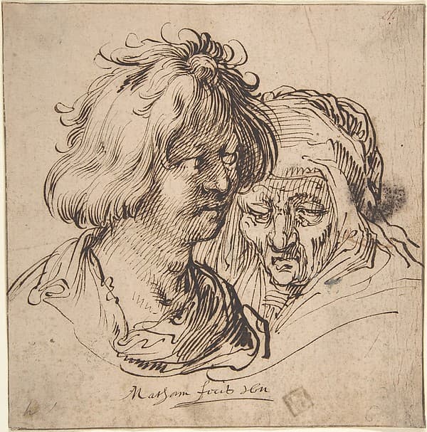 Young Man and Old Woman