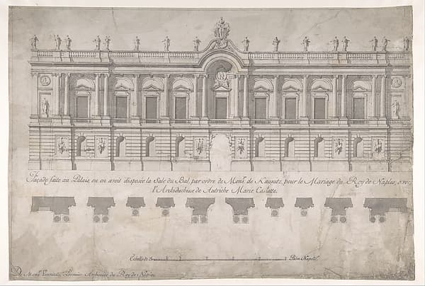 Façade of Palace decorated for the Marriage of the King of Naples to the Archduchess of Austria