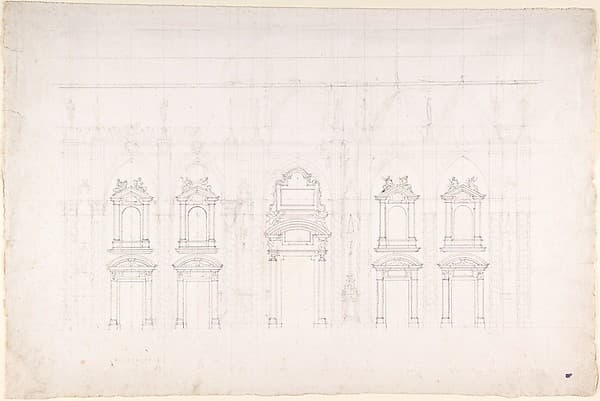 Detail study for the façade of Milan cathedral