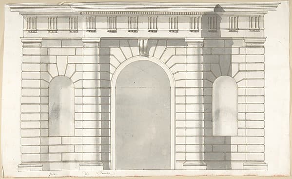 Elevation Design for the Entrance to Orti Farnesiani by Vignola