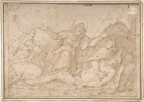 Pietà with Mary Magdalen and Saint John