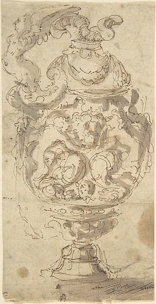 Design for a Jug with Winged-figure Handle