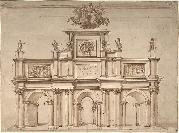 Design for a Triumphal Arch with Three Arches