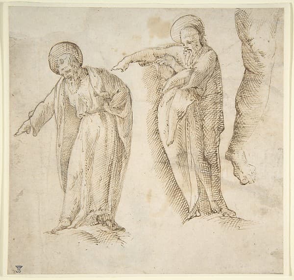 Studies for the Standing Figure of a Bearded Man