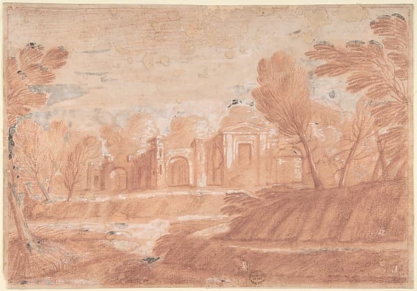 Landscape with Architectural Structure