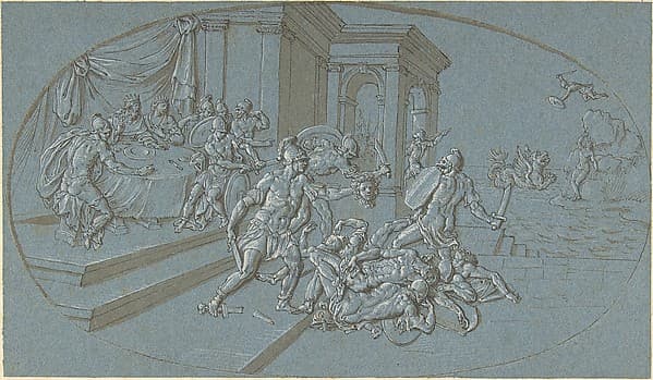 Fight Between Perseus And Phineus in the Palace of Cephus