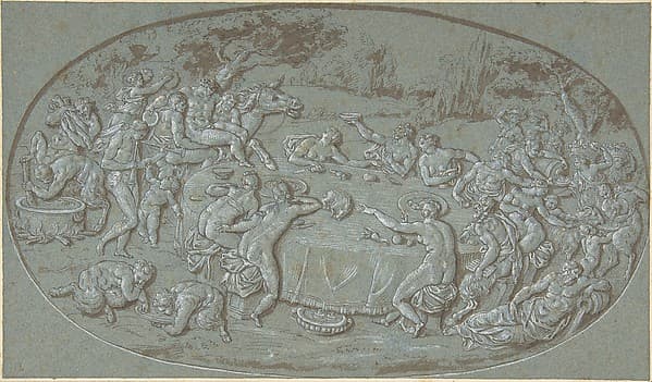 King Midas Feasting At The Arrival of Silenus