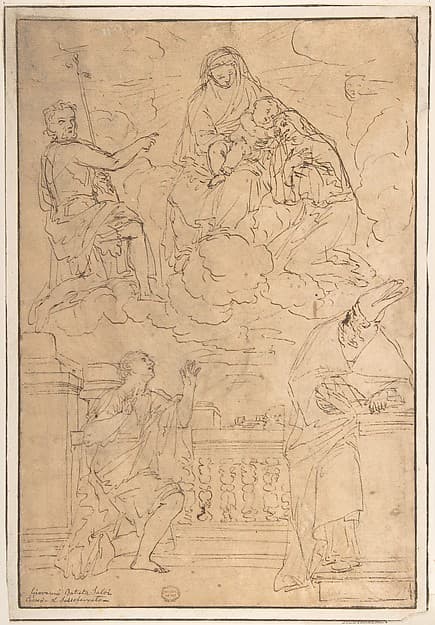 Madonna and Child with Saint John the Baptist and three other Saints