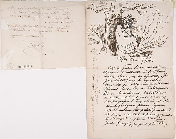 Letter to Theo Hanon, from Rops, signed Fély