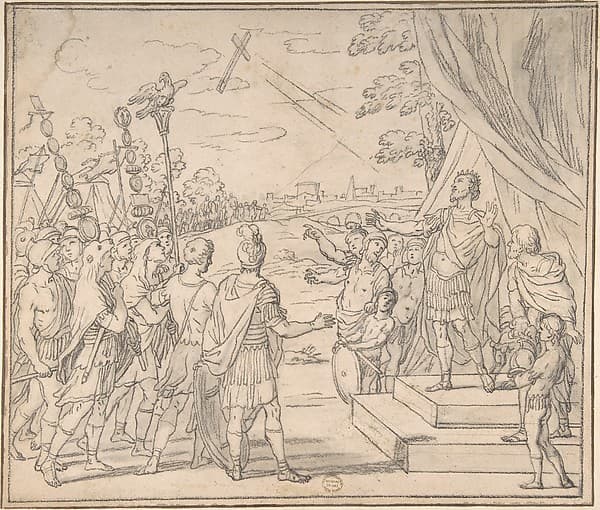 Vision of Constantine, copy after a drawing by Giacinto Gimignani