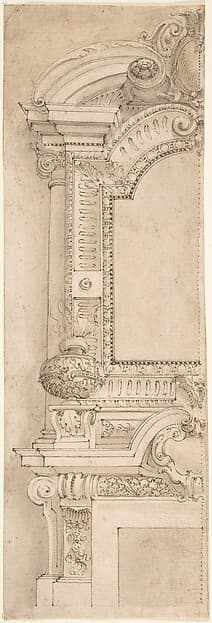 Design for the left half of a chimneypiece