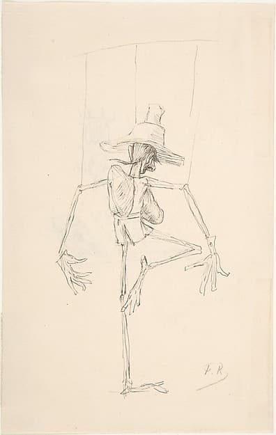 Study of Patin (recto); Sketch of an Open Book, "Compendium Maleficarum" (verso)