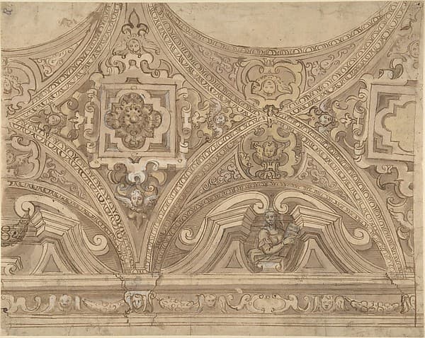 Design for part of a Vaulted Ceiling of a Church