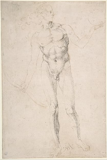 Standing Male Nude Holding a Bow ("Poynter Apollo")