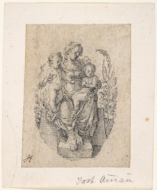 A Seated Personification of Charity with two Children