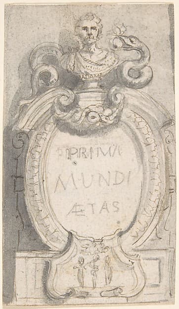 Cartouche Surmounted by a Bust