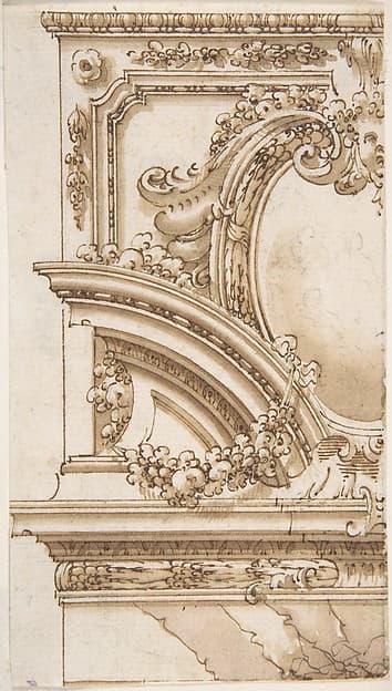 Designs for an Overdoor Decoration (recto); Various Sketches (verso)