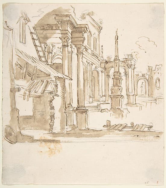 Capriccio with Architectural Ruins in Perspective