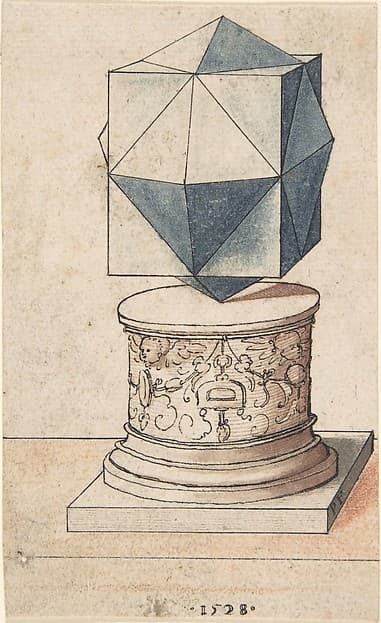 Perspectival Drawing of a Column Base with Geometrical Form