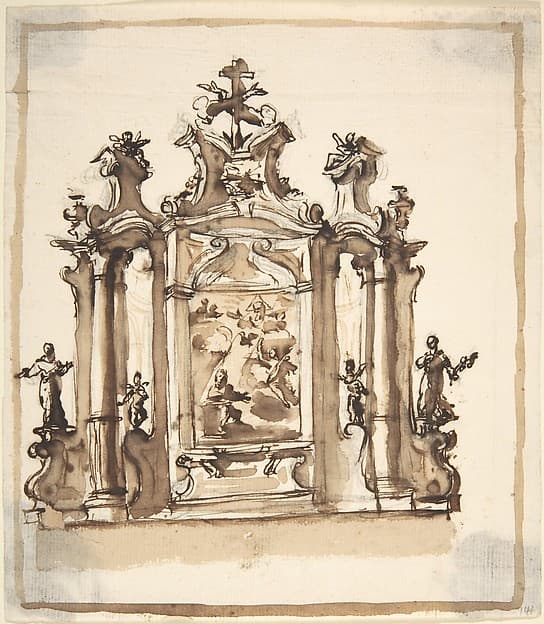Design for an Altar with the Annunciation in the Central Panel